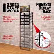 GSW Pigment Display Rack - Pigments, Powders, Textures and Effects | Paint Displays Metals