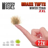 Grass TUFTS XXL - 22mm self-adhesive - WINTER | 22 mm Grass Tufts