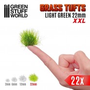 Grass TUFTS XXL - 22mm self-adhesive - LIGHT GREEN | 22 mm Grass Tufts