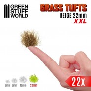 Grass TUFTS XXL - 22mm self-adhesive - BEIGE