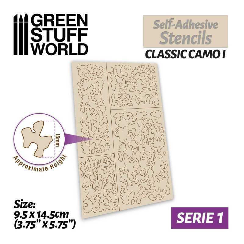 Self-adhesive stencils - Classic Camo 1 | Adhesive stencils