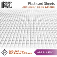 ABS Plasticard屋頂瓦片紋理板 - A4 - 紋理板