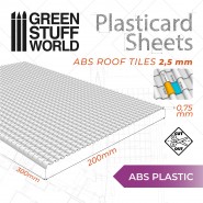 ABS Plasticard - ROOF TILES Textured Sheet - A4 | Textured Sheets