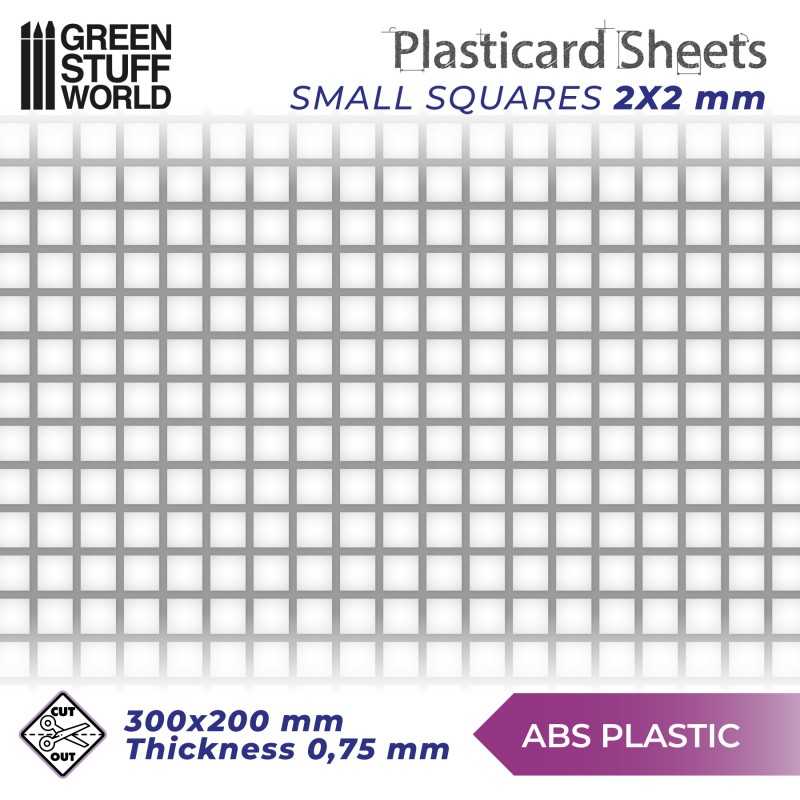 ABS Plasticard小正方形紋理板 - A4 - 紋理板