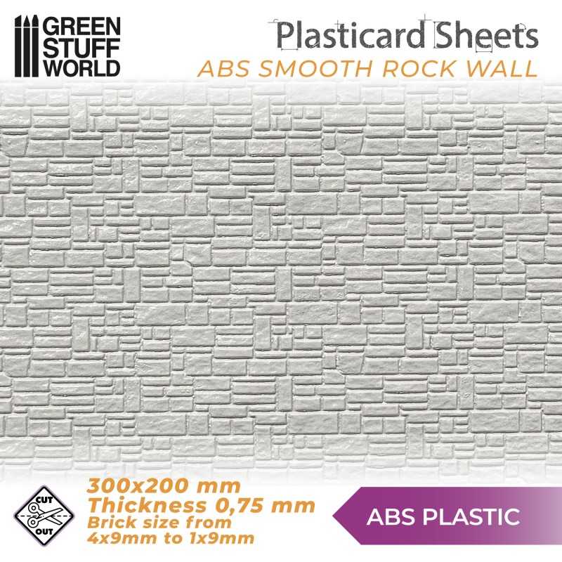 ABS Plasticard光滑石墙 纹理板 - A4 - 纹理板