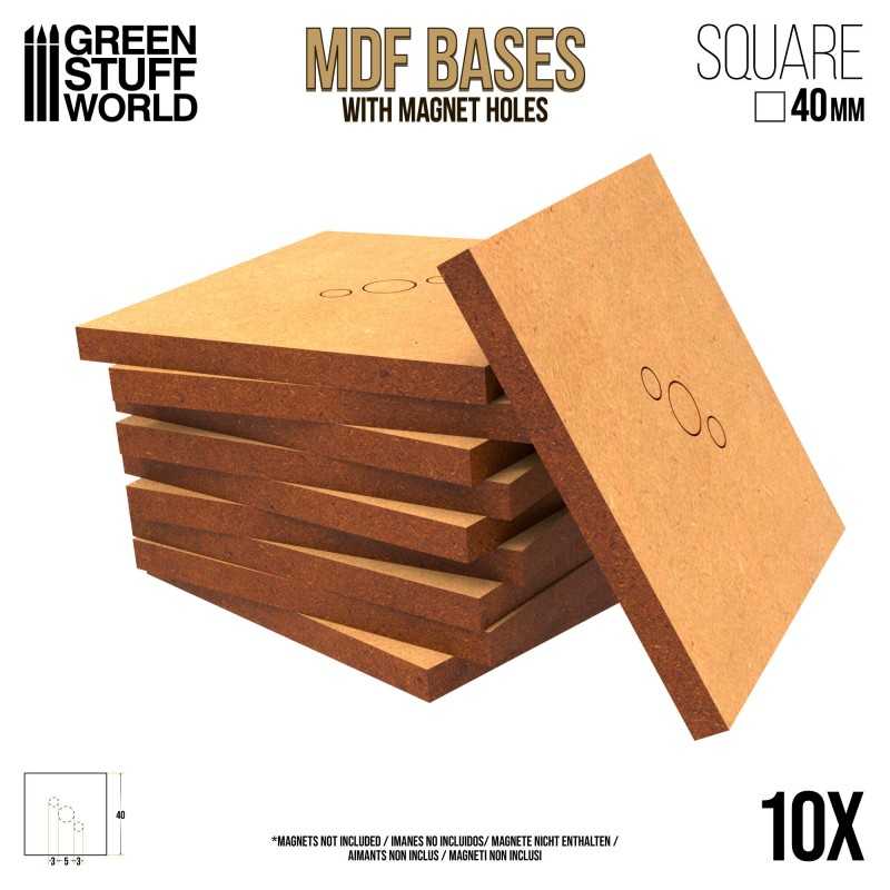 MDF Bases - Square 40 mm | MDF Bases
