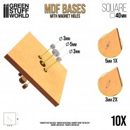 MDF Bases - Square 40 mm | MDF Bases