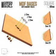 MDF Bases - Square 50 mm | MDF Bases