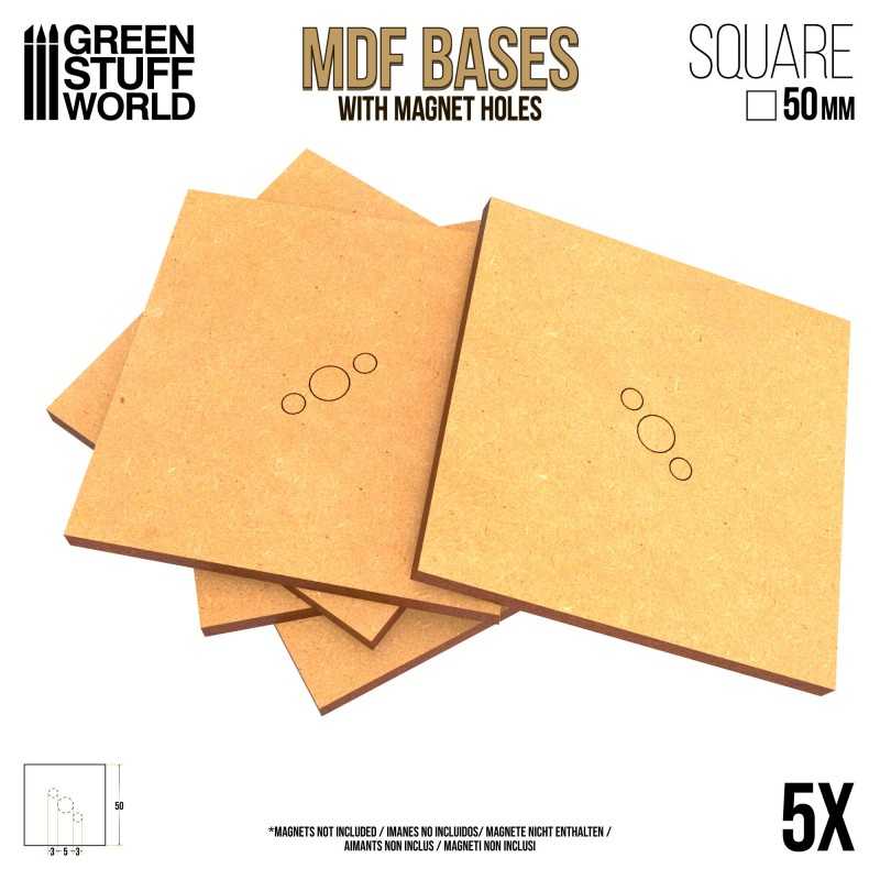 MDF Bases - Square 50 mm | MDF Bases