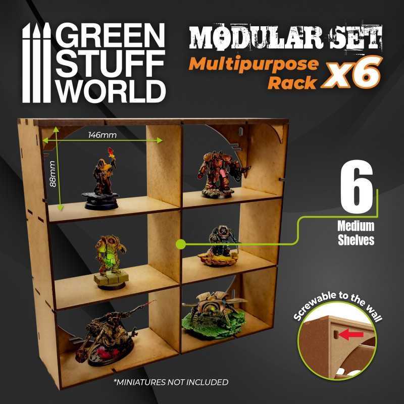 MDF Multipurpose Rack x6 | MDF Wood Displays