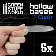 Hollow Plastic Bases -TRANSPARENT - Oval 90x52mm | Miniature Oval Plastic Bases