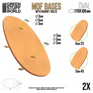 MDF底座 -椭圆形 170x105 mm - 手工配件