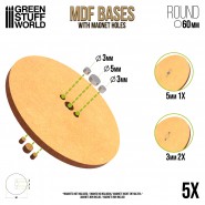 MDF底座 - 圆形60 mm - 手工配件