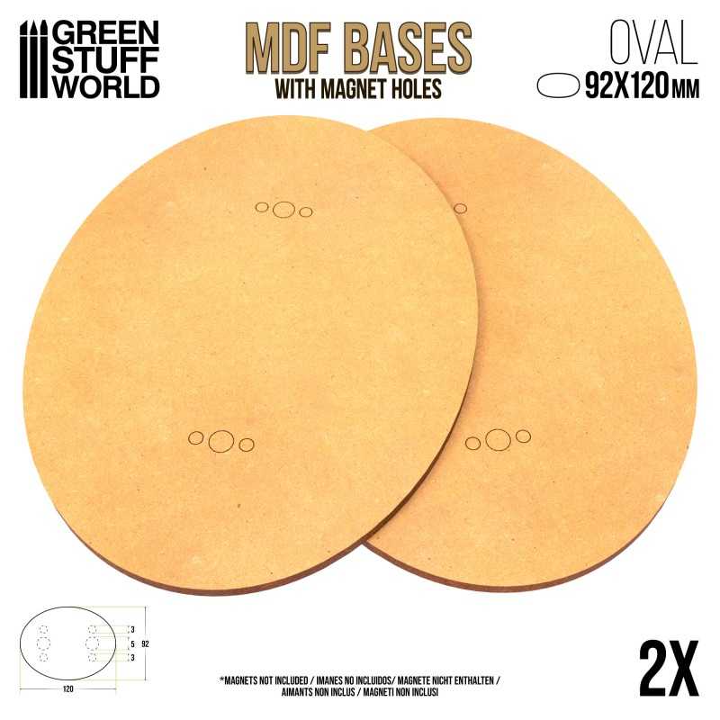 MDF Bases - Oval 92x120mm | Hobby Accessories