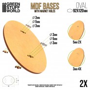 MDF Bases - Oval 92x120mm | Hobby Accessories