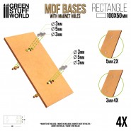 MDF Bases - Rectangle 100x50mm | MDF Bases