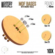 MDF Bases - Round 40 mm | Hobby Accessories