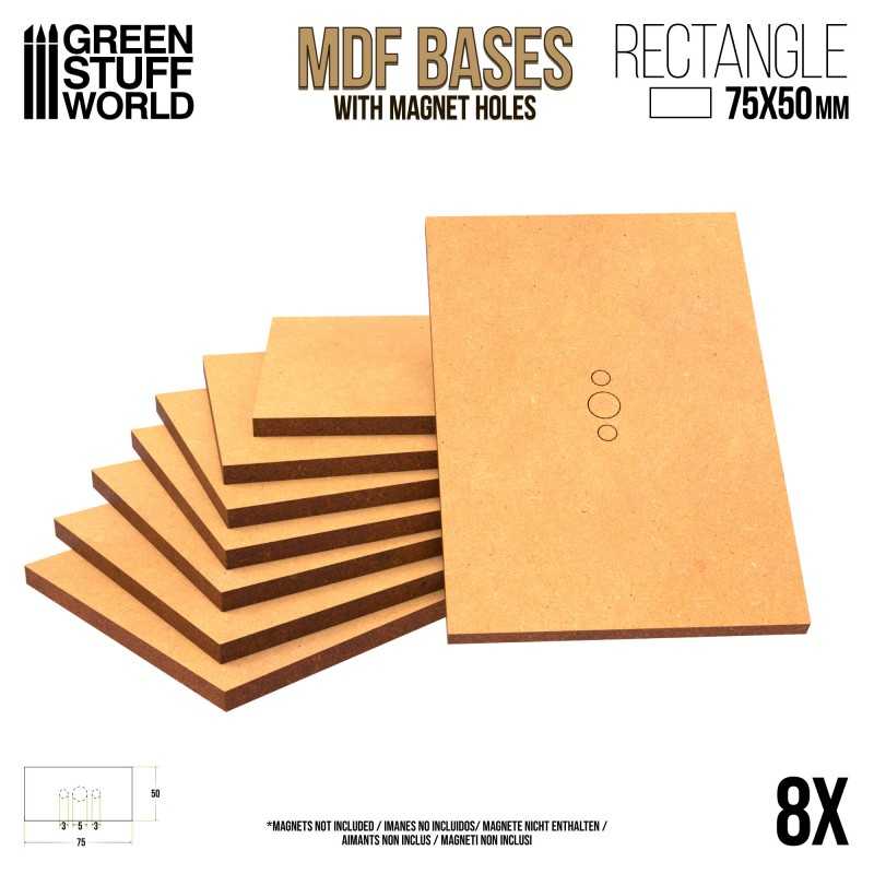 MDF Bases - Rectangle 75x50mm | MDF Bases