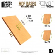 MDF Bases - Rectangle 75x50mm | MDF Bases