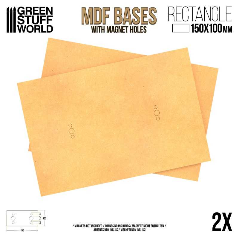 MDF Bases - Rectangular 100x150mm - Pack2 | MDF Bases