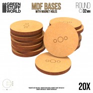 MDF Bases - Round 32 mm | Round MDF Bases