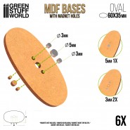 MDF Bases - AOS Oval 60x35mm | Hobby Accessories