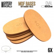 MDF Bases - AOS Oval 60x35mm | Hobby Accessories