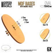 MDF Bases - AOS Oval 75x42mm | Hobby Accessories