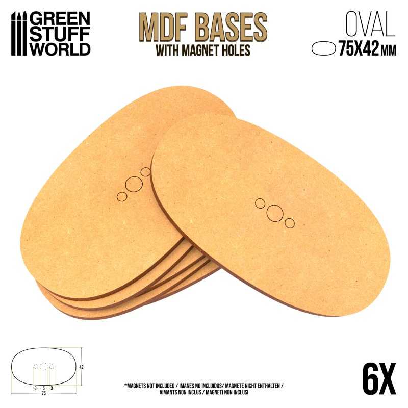 MDF Bases - AOS Oval 75x42mm | Hobby Accessories