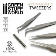 100% Anti-magnetic QUARTZ Tweezers SET | Modeling tweezers