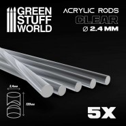 Acrylic Rods - Round 2.4 mm CLEAR | Acrylic Bases