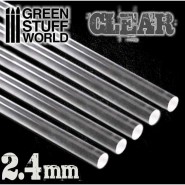 Acrylic Rods - Round 2.4 mm CLEAR | Acrylic Bases