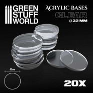 Acrylic Bases - Round 32 mm CLEAR | Acrylic Bases