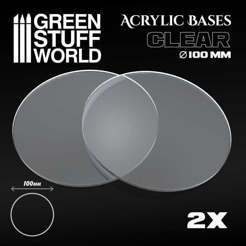 Acrylic Bases - Round 100 mm CLEAR | Acrylic Bases