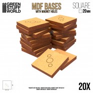 MDF Bases - Square 20 mm | MDF Bases