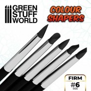 矽膠畫筆 - 尺寸6 - 黑色 硬筆尖 - 硅膠工具