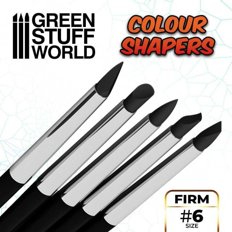 Colour Shapers Brushes SIZE 6 - BLACK FIRM | Silicone Tools