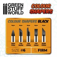 Colour Shapers Brushes SIZE 6 - BLACK FIRM | Silicone Tools