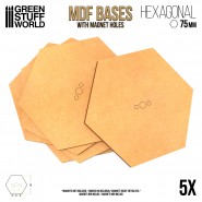 MDF Bases - Hexagonal 75 mm | Hobby Accessories