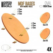 MDF Bases - AOS Oval 105x70mm | Hobby Accessories