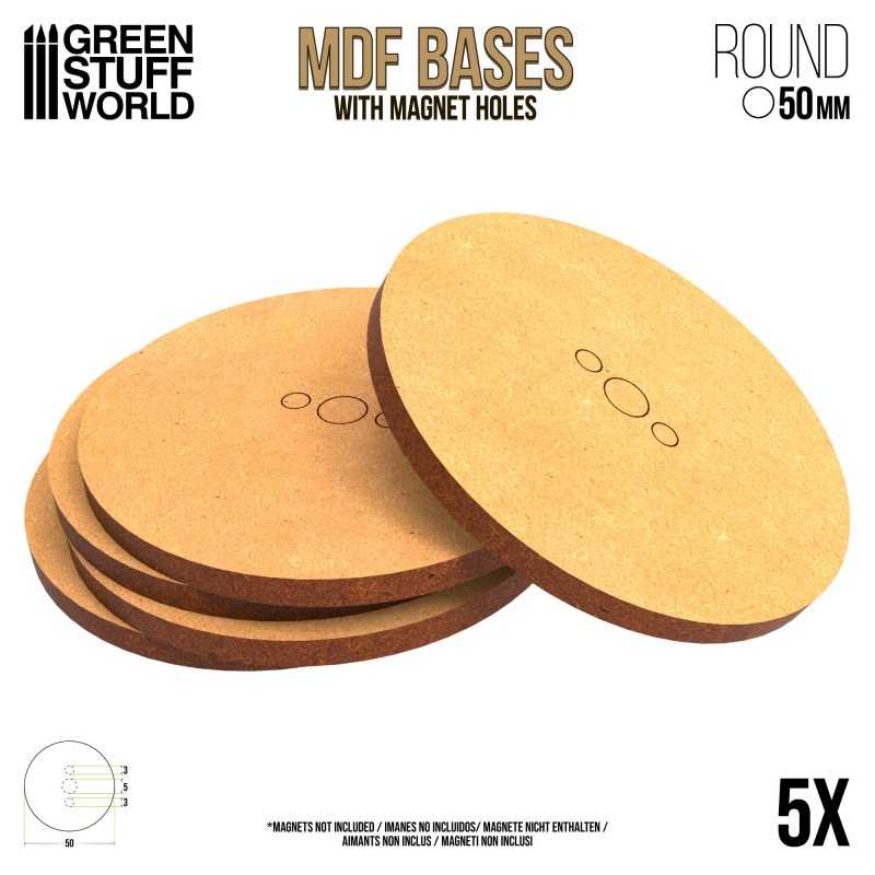 MDF Bases - Round 50 mm | Round MDF Bases