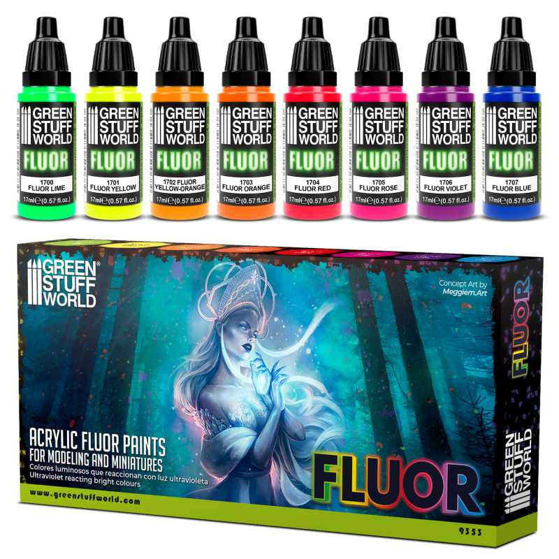 Set x8 Fluor Paints | Paint