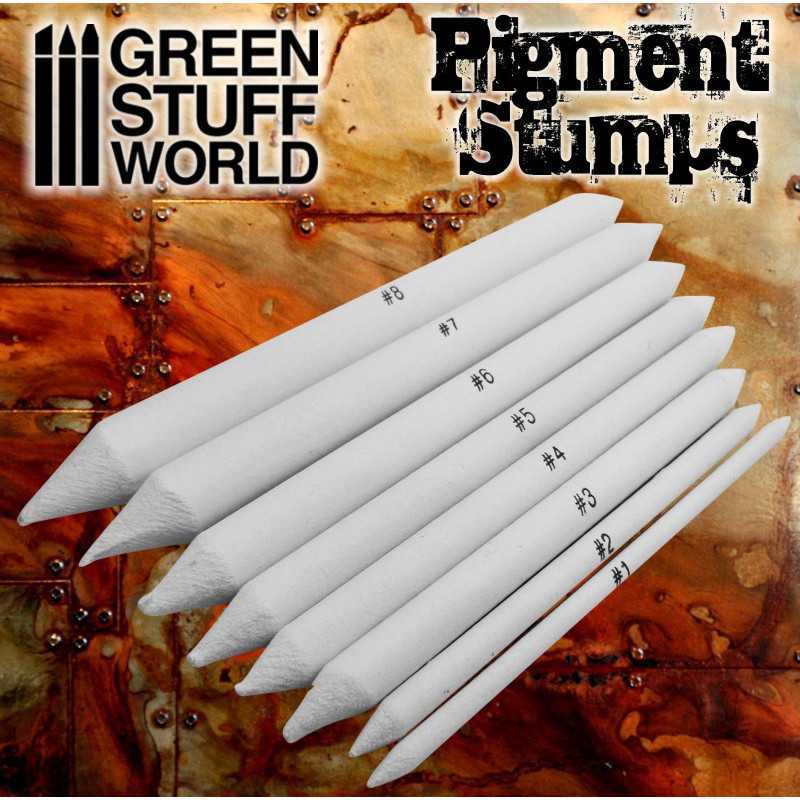 Set 8x Pigment Blending Stumps | Weathering Brushes