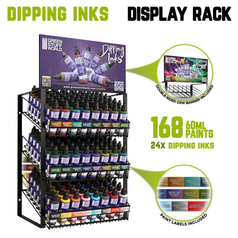 GSW METAL display stand with 60ml bottles with banner | Paint Displays