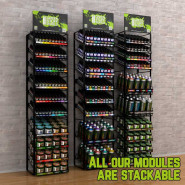 GSW METAL display stand with 60ml bottles with banner | Paint Displays