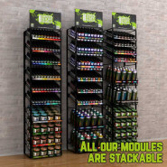 METAL DOUBLE DISPLAY - 60ml bottles with banner | Paint Displays