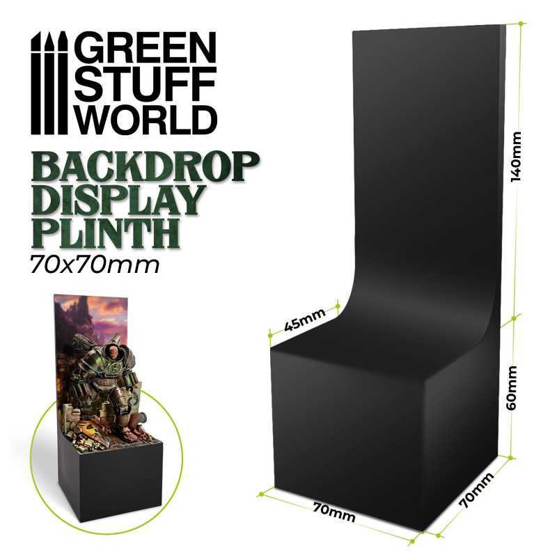 Backdrop Display Plinth 7x7x6cm Black | Backdrop Display Plinths