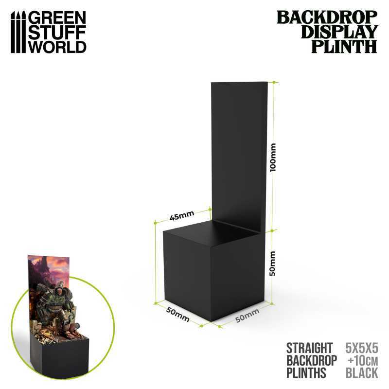 Straight Backdrop Plinths 5x5x5cm Black | Straight Backdrop Plinths