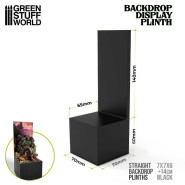 Straight Backdrop Plinths 7x7x6cm Black | Straight Backdrop Plinths