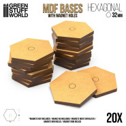 Battletech hex bases 32 mm MDF | Hobby Accessories